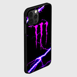 Чехол для iPhone 12 Pro Max Monster energy neon storm, цвет: 3D-черный — фото 2