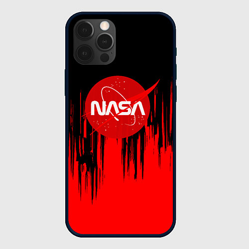 Чехол iPhone 12 Pro Max Nasa краски текстура / 3D-Черный – фото 1