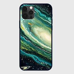 Чехол для iPhone 12 Pro Max Зеленая вселенная, цвет: 3D-черный