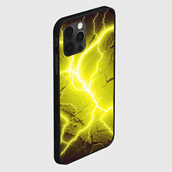 Чехол для iPhone 12 Pro Max Color yellow black, цвет: 3D-черный — фото 2