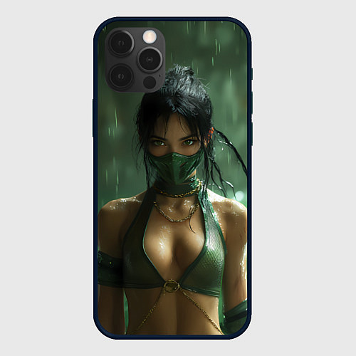 Чехол iPhone 12 Pro Max Jade мортал комбат / 3D-Черный – фото 1