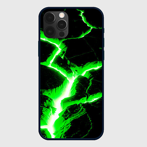 Чехол iPhone 12 Pro Max Разлом / 3D-Черный – фото 1