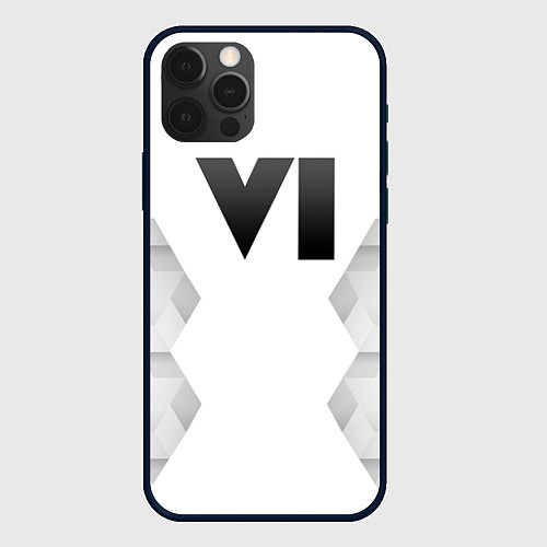 Чехол iPhone 12 Pro Max GTA 6 white poly / 3D-Черный – фото 1