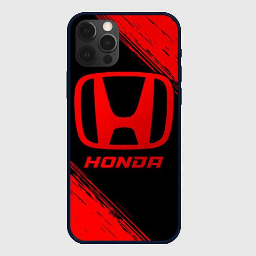 Чехол iPhone 12 Pro Max Honda - red gradient / 3D-Черный – фото 1