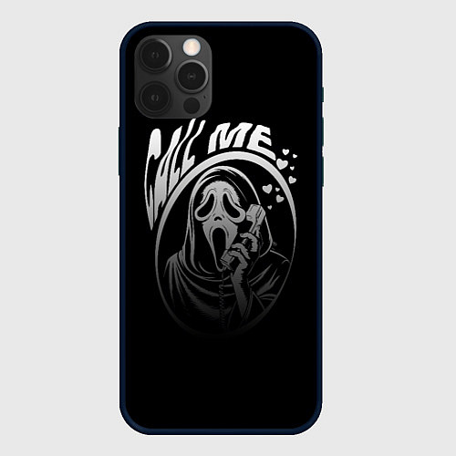Чехол iPhone 12 Pro Max Позвони мне смерть с телефоном / 3D-Черный – фото 1