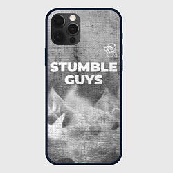 Чехол для iPhone 12 Pro Max Stumble Guys - grey gradient посередине, цвет: 3D-черный