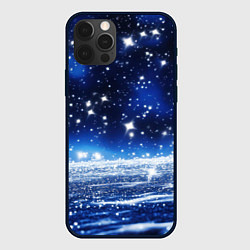 Чехол для iPhone 12 Pro Max Космический синий абстрактный фон - текстура, цвет: 3D-черный