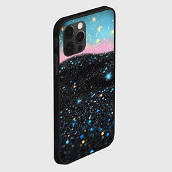 Чехол для iPhone 12 Pro Max Блестящая текстура на черном, цвет: 3D-черный — фото 2