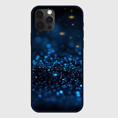 Чехол iPhone 12 Pro Max Боке блестяшки на черном / 3D-Черный – фото 1