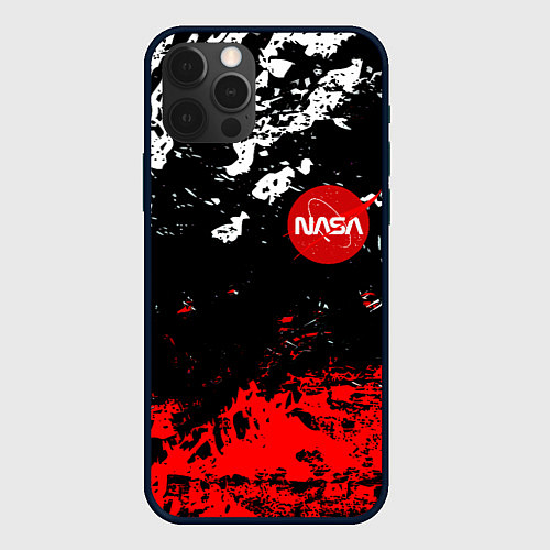 Чехол iPhone 12 Pro Max Nasa краски / 3D-Черный – фото 1