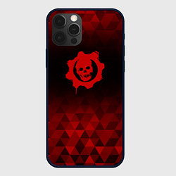 Чехол для iPhone 12 Pro Max Gears of War red poly, цвет: 3D-черный