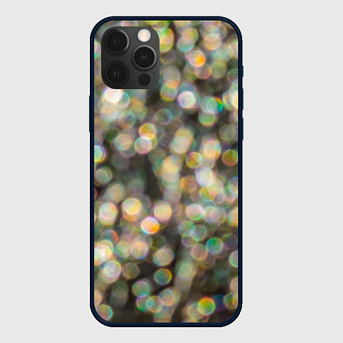 Чехол iPhone 12 Pro Max Мерцающие ночные огни боке эффект / 3D-Черный – фото 1