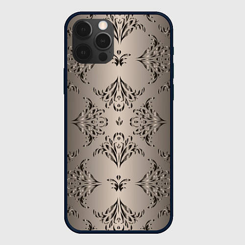 Чехол iPhone 12 Pro Max Узоры с градиентом / 3D-Черный – фото 1