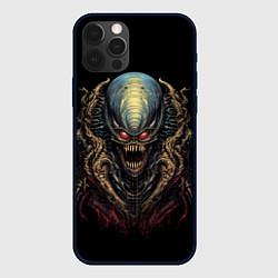 Чехол iPhone 12 Pro Max Пришелец в ретро стиле