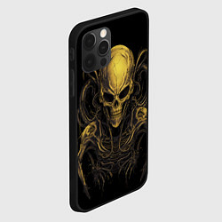 Чехол для iPhone 12 Pro Max Пришелец - скелет, цвет: 3D-черный — фото 2