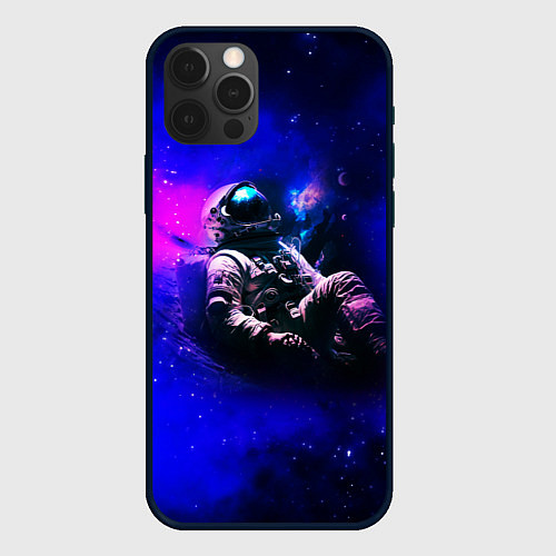 Чехол iPhone 12 Pro Max Астронавт в пучине / 3D-Черный – фото 1