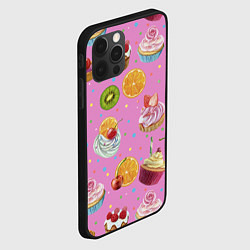 Чехол для iPhone 12 Pro Max Сладкие пирожные, цвет: 3D-черный — фото 2
