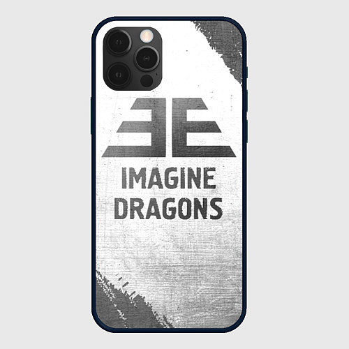 Чехол iPhone 12 Pro Max Imagine Dragons - white gradient / 3D-Черный – фото 1