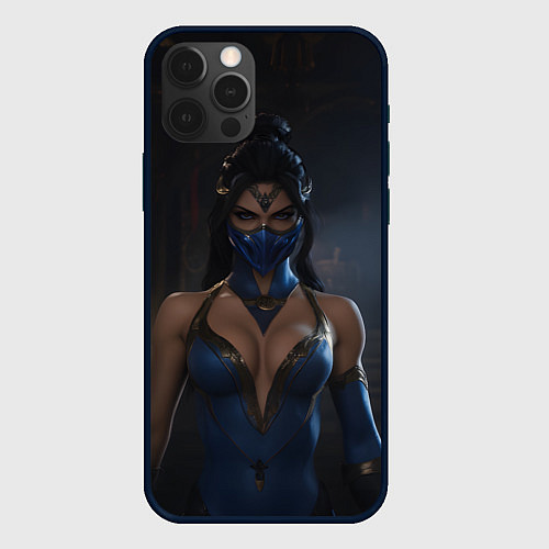 Чехол iPhone 12 Pro Max Китана перед боем / 3D-Черный – фото 1