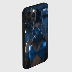 Чехол для iPhone 12 Pro Max Китана в металлической маске, цвет: 3D-черный — фото 2