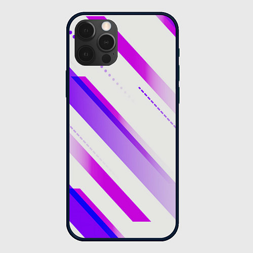 Чехол iPhone 12 Pro Max Color white pink / 3D-Черный – фото 1