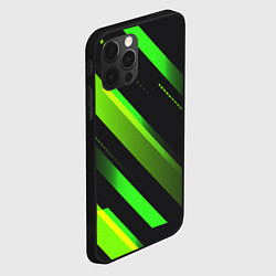 Чехол для iPhone 12 Pro Max Color black green, цвет: 3D-черный — фото 2