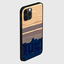 Чехол для iPhone 12 Pro Max Городской пейзаж стилизованный, цвет: 3D-черный — фото 2