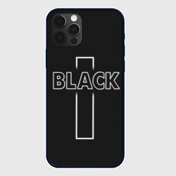 Чехол для iPhone 12 Pro Max Black - cross, цвет: 3D-черный