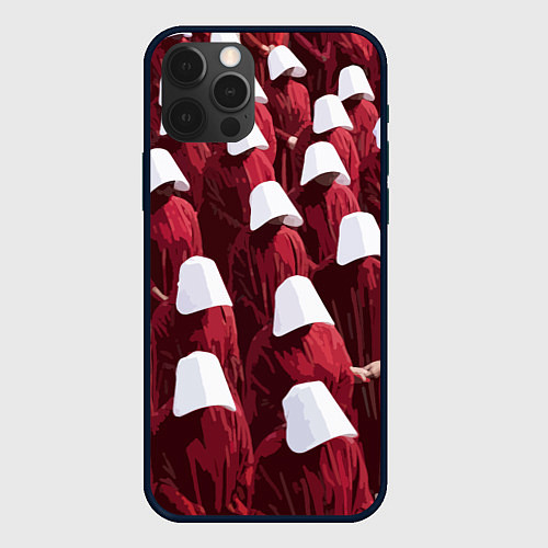 Чехол iPhone 12 Pro Max Рассказ служанки паттерн / 3D-Черный – фото 1