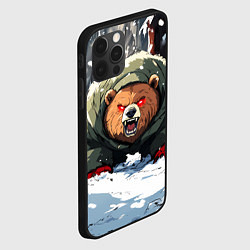 Чехол для iPhone 12 Pro Max Злой медведь с красными глазами, цвет: 3D-черный — фото 2