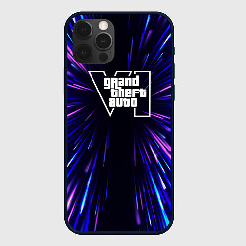 Чехол iPhone 12 Pro Max GTA6 neon energy / 3D-Черный – фото 1