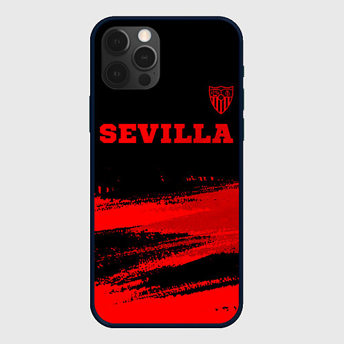 Чехол iPhone 12 Pro Max Sevilla - red gradient посередине / 3D-Черный – фото 1