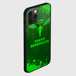 Чехол для iPhone 12 Pro Max Tokyo Revengers - green gradient, цвет: 3D-черный — фото 2