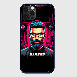 Чехол iPhone 12 Pro Max Барбер киберпанк