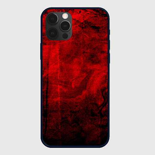 Чехол iPhone 12 Pro Max Абстракция - red trash darkness / 3D-Черный – фото 1