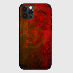 Чехол iPhone 12 Pro Max Абстракция - green circles in red