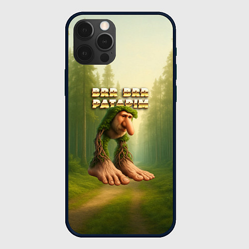 Чехол iPhone 12 Pro Max Brr brr Patapim мем / 3D-Черный – фото 1