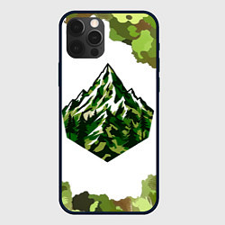 Чехол для iPhone 12 Pro Max Камуфляж альпениста, цвет: 3D-черный