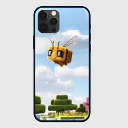 Чехол для iPhone 12 Pro Max Пчёлка - Minecraft, цвет: 3D-черный