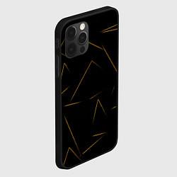 Чехол для iPhone 12 Pro Max Color yellow line, цвет: 3D-черный — фото 2