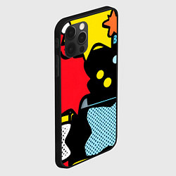 Чехол для iPhone 12 Pro Max Поп абстракция, цвет: 3D-черный — фото 2