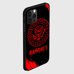Чехол для iPhone 12 Pro Max Ramones - red gradient, цвет: 3D-черный — фото 2