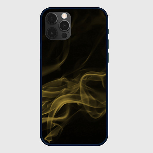 Чехол iPhone 12 Pro Max Color smoke yellow / 3D-Черный – фото 1