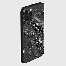 Чехол для iPhone 12 Pro Max Тёмный серый абстракция звёзды, цвет: 3D-черный — фото 2