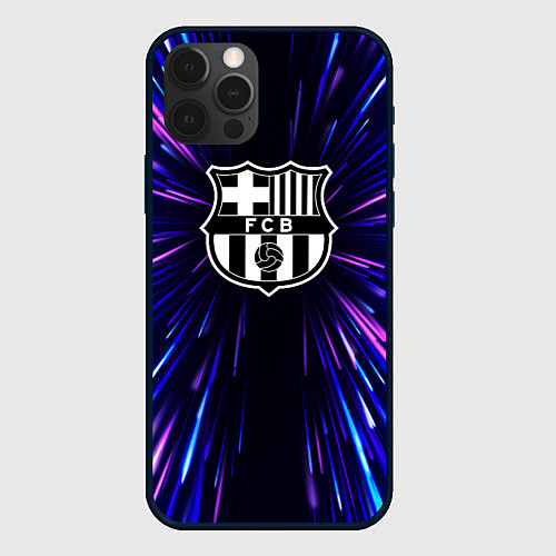 Чехол iPhone 12 Pro Max Barcelona neon energy / 3D-Черный – фото 1