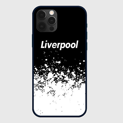 Чехол iPhone 12 Pro Max Liverpool краски белые / 3D-Черный – фото 1