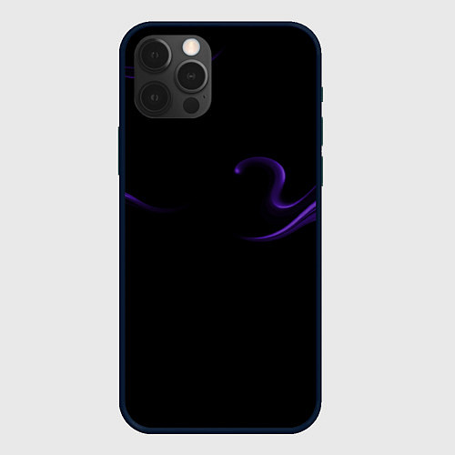 Чехол iPhone 12 Pro Max The color purple is an abstraction / 3D-Черный – фото 1