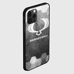 Чехол для iPhone 12 Pro Max SsangYong - grey gradient, цвет: 3D-черный — фото 2