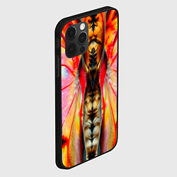 Чехол для iPhone 12 Pro Max Разворот бабочки, цвет: 3D-черный — фото 2