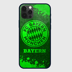 Чехол для iPhone 12 Pro Max Bayern - green gradient, цвет: 3D-черный